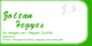 zoltan hegyes business card