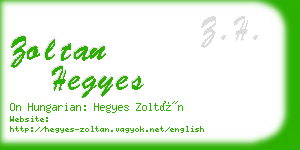 zoltan hegyes business card